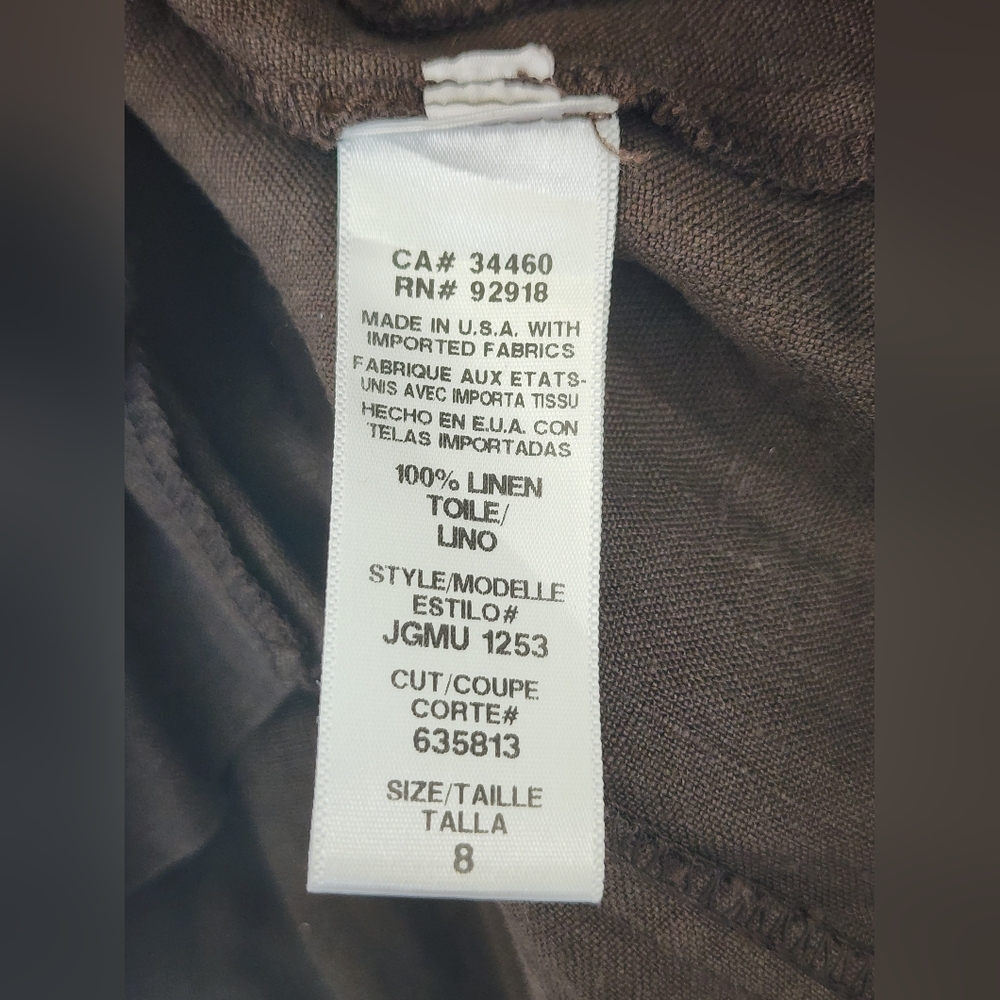 vintage JUICY COUTURE brown linen blazer jacket, size 8 - Picture 6 of 7